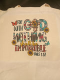 “For With God Nothing Shall Be Impossible” Tote Bag 🌻✝️